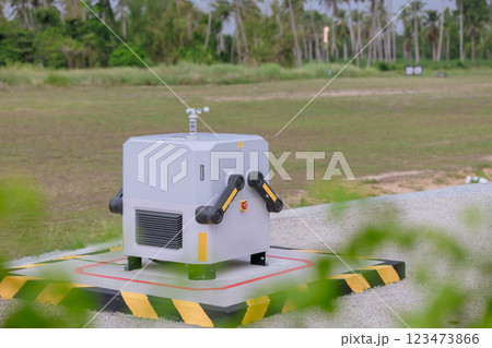 Automatic System Drone Quadcopter with digital camera  123473866
