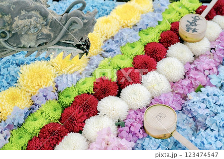 楊谷寺の花手水 123474547