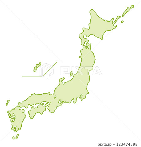 日本列島　地図 123474598