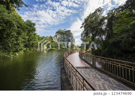 THAILAND RATCHABURI KHAO NGU ROCK PARK THAILAND RATCHABURI KHAO NGU ROCK PARK 123474690
