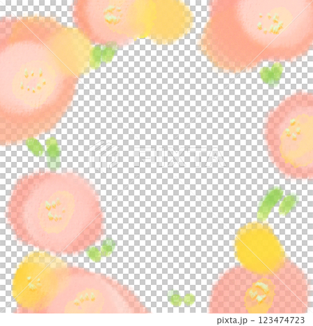 Simple and cute gerbera frame in watercolor style Simple and cute gerbera frame in watercolor style 123474723