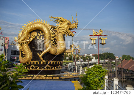 THAILAND RATCHABURI CITY DRAGON POT MONUMENT THAILAND RATCHABURI CITY DRAGON POT MONUMENT 123474769