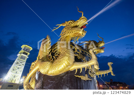 THAILAND RATCHABURI CITY DRAGON POT MONUMENT THAILAND RATCHABURI CITY DRAGON POT MONUMENT 123474829