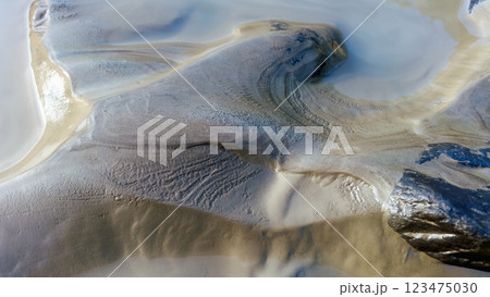 Layered Clay and Clear River Water, Taiwan. Layered Clay and Clear River Water, Taiwan. 123475030