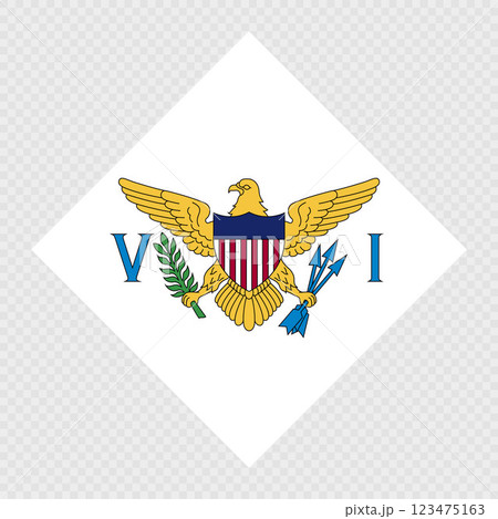 Virgin Islands rhombus flag. Vector illustration. 123475163