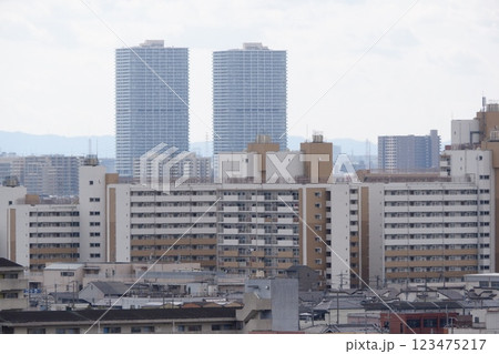 東大阪東花園のマンションベランダから見える風景 123475217