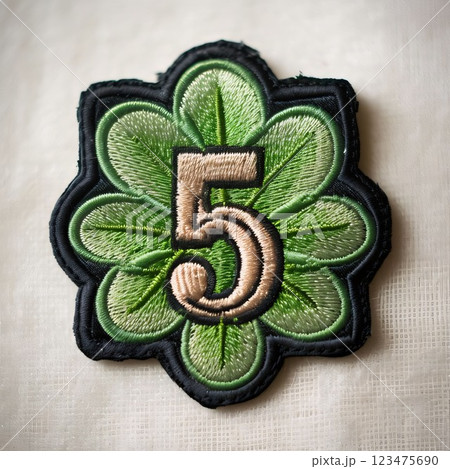 Handmade embroidery for St. Patrick's Day. Selective focus. 123475690