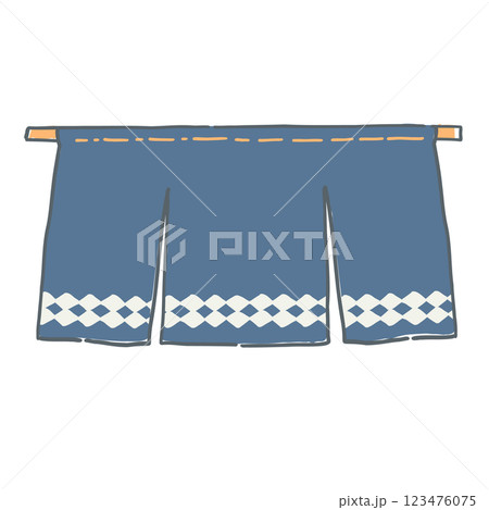 模様の入ったシンプルなのれんのイラスト 模様の入ったシンプルなのれんのイラスト 123476075