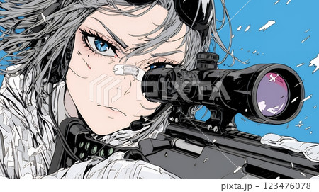 最前線で活躍している女性スナイパー（狙撃手）