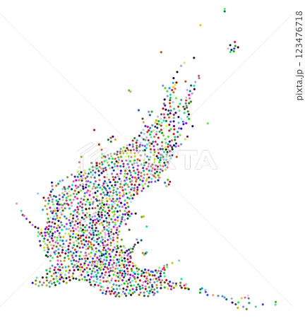 Colorful dotted particles flow 123476718