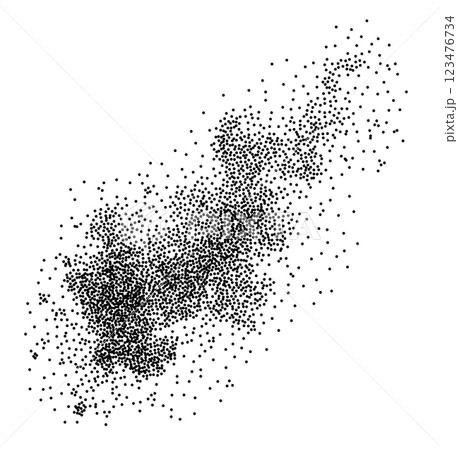 Flowing dotted particles flame Flowing dotted particles flame 123476734