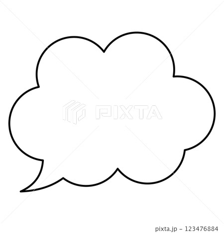 シンプルな吹き出しのイラスト 白背景 シンプルな吹き出しのイラスト 白背景 123476884