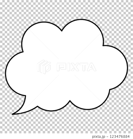 シンプルな吹き出しのイラスト 白背景 シンプルな吹き出しのイラスト 白背景 123476884