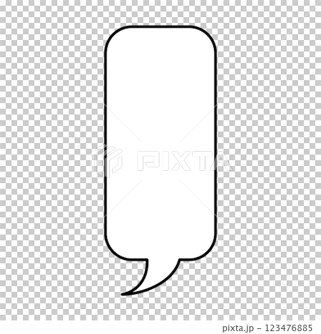 シンプルな吹き出しのイラスト　白背景 123476885