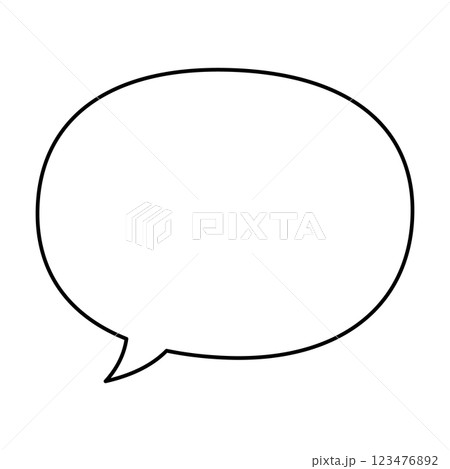 シンプルな吹き出しのイラスト 白背景 シンプルな吹き出しのイラスト 白背景 123476892