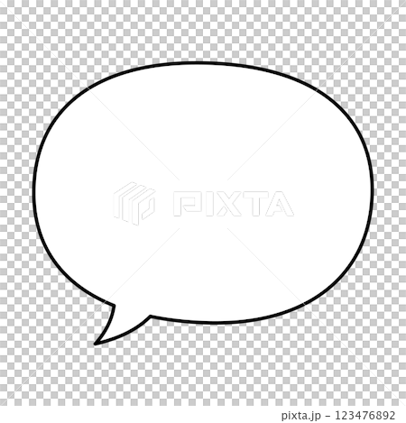 シンプルな吹き出しのイラスト 白背景 シンプルな吹き出しのイラスト 白背景 123476892