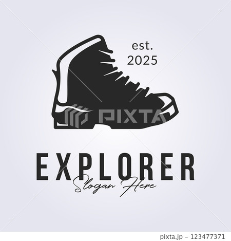 mountain explorer logo design 123477371