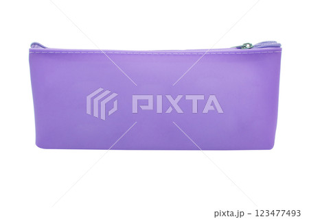 Long pencil pen case container isolated on the white background 123477493