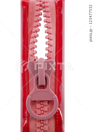 Colorful zipper plastic fabric macro for cloth industry 123477532