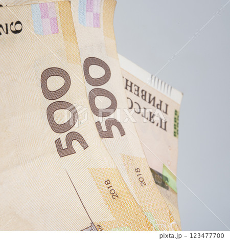 Ukrainian money 500 hryvnia uah paper cash background 123477700