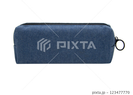 Long pencil pen case container isolated on the white background Long pencil pen case container isolated on the white background 123477770