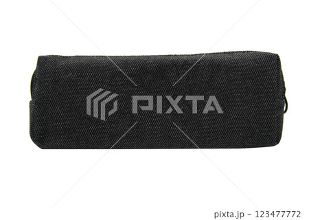 Long pencil pen case container isolated on the white background Long pencil pen case container isolated on the white background 123477772