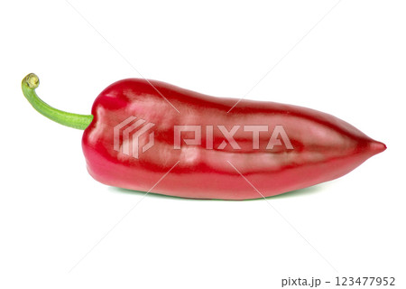 Bell red pepper paprica isolated on the white background Bell red pepper paprica isolated on the white background 123477952