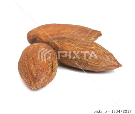 Almond nuts tasty food isolated on the white background Almond nuts tasty food isolated on the white background 123478017