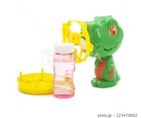 Bubble soap toy plastic isolated on the white background 123478082