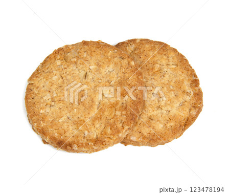 Cereal classic cookies isolated on the white background 123478194