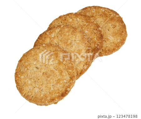 Cereal classic cookies isolated on the white background 123478198