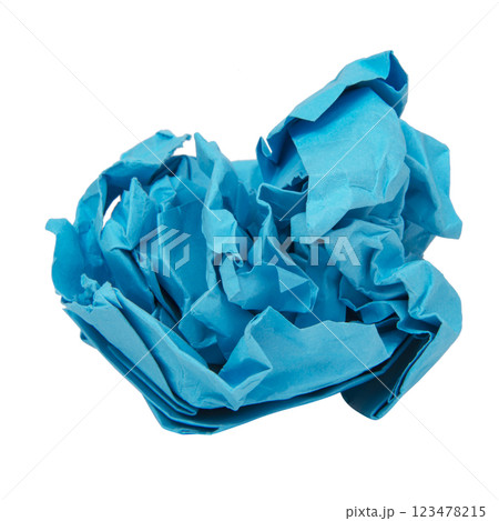 Colorful crumpled paper isolated on the white background design Colorful crumpled paper isolated on the white background design 123478215