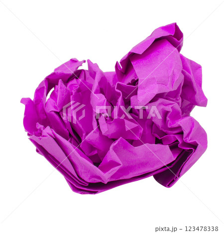 Colorful crumpled paper isolated on the white background design 123478338