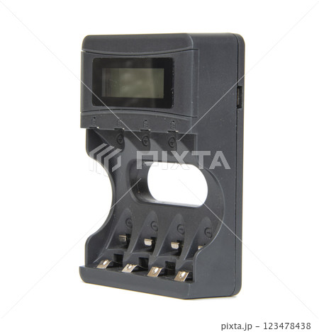 Charger for batteries energy isolated on the white background 123478438