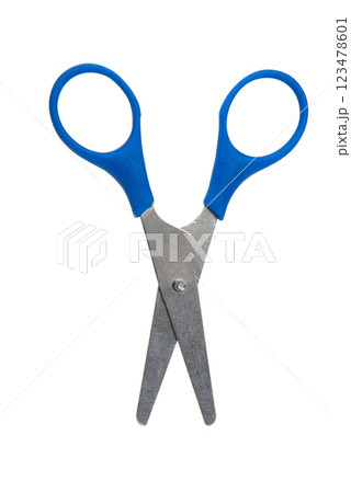 Small scissors craft isolated on the white background 123478601