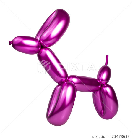 Party balloon dog toy isolated on the white background Party balloon dog toy isolated on the white background 123478638