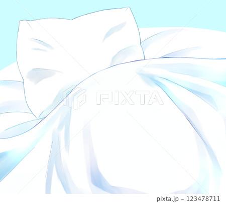 シングルベッドの枕と布団 123478711