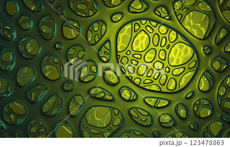 Abstract illustration of organic mesh pattern. Layers of parametrical structures in different lights. 3d rendering magic network. 123478863