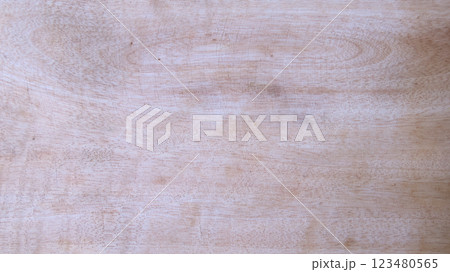 Wood Texture Background, Light Brown, Horizontal Lines Close-Up Table Surface 123480565