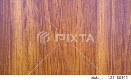 Light Shinny Brown Wood Texture Background, Vertical Lines Close-Up Table Surface 123480566