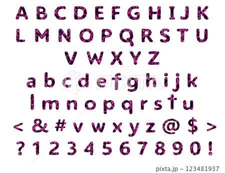 English alphabet from A to Z and numbers from 0 to 9. Volcanic font made of lava English alphabet from A to Z and numbers from 0 to 9. Volcanic font made of lava 123481937