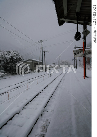 積雪の豊永駅 高知 積雪の豊永駅 高知 123482021