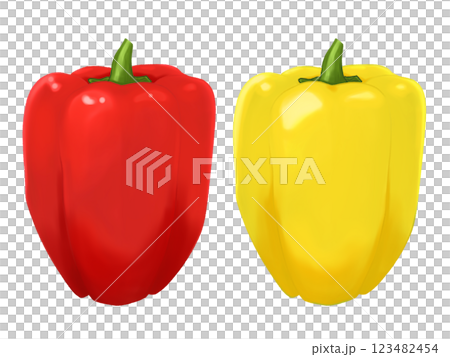 Paprika red and yellow 123482454