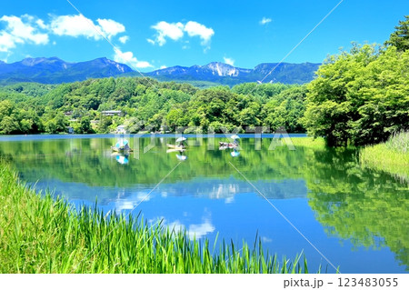夏の松原湖 夏の松原湖 123483055