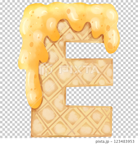 hand drawn watercolor letter e 123483953