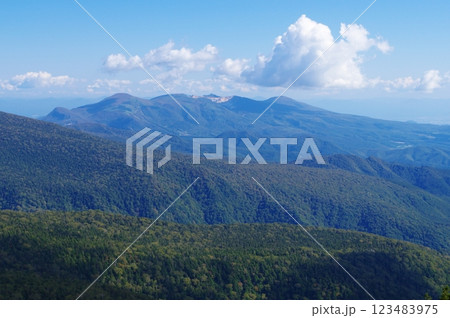 吾妻連峰・西大巓から望む安達太良山 123483975