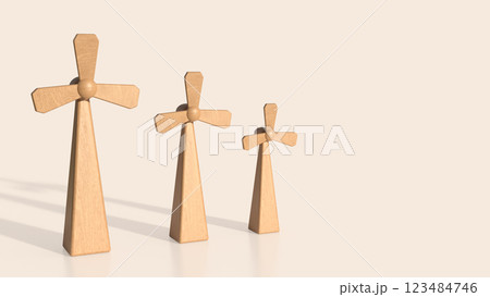 The Windmill for Eco or energy concept 3d Rendering. The Windmill for Eco or energy concept 3d Rendering. 123484746