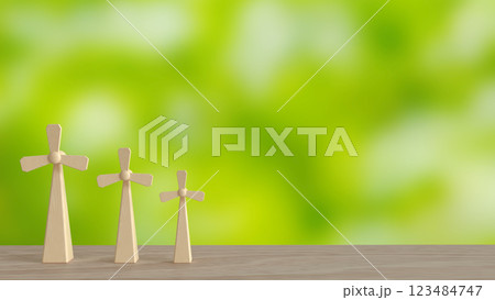 The Windmill for Eco or energy concept 3d Rendering. The Windmill for Eco or energy concept 3d Rendering. 123484747
