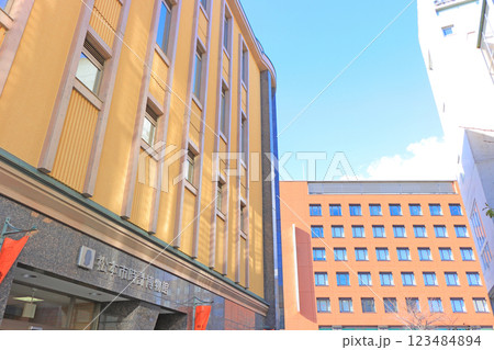 長野県松本市、松本市時計博物館の風景 123484894