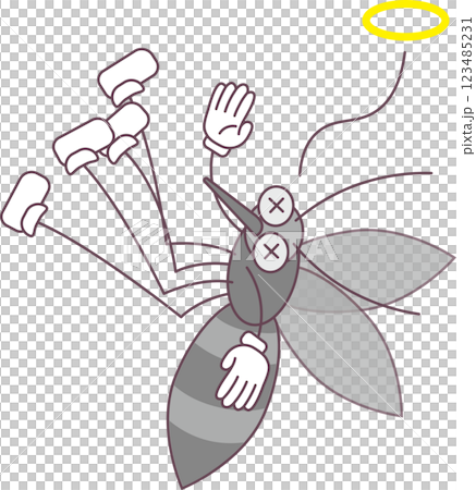 被消滅的蚊子墜落成為天使的插圖 123485231